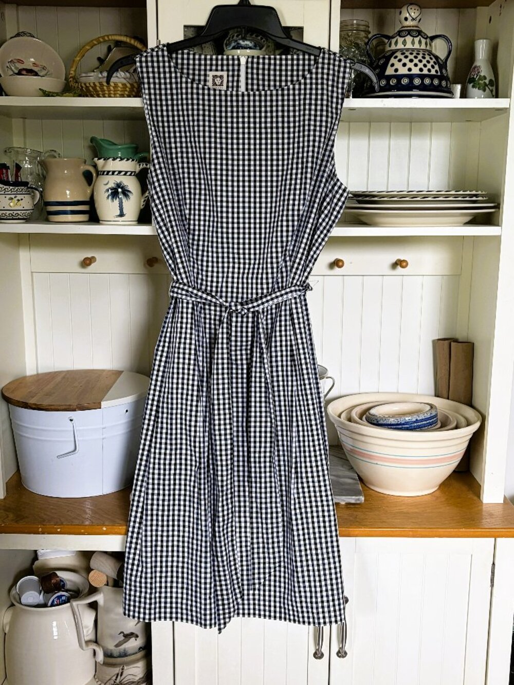 Anne Klein Dress Size 14 Gingham Fit & Flare Dress Sleeveless